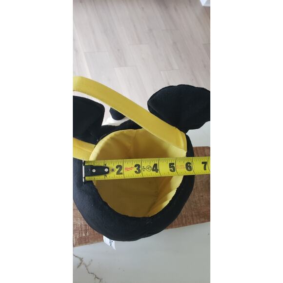 Disney Plush Mickey Mouse Basket Black Red Handle Halloween Nursery Decor - Picture 8 of 9